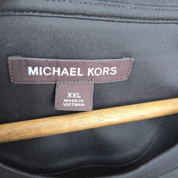 Michael Kors Script Scuba Crew Neck Sweatshirt Spell Out Tape Men Size XXL 2X - Picture 8 of 8